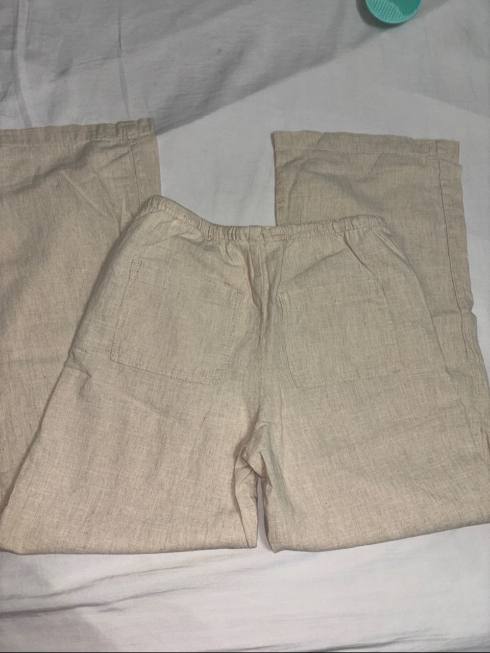 H&M Cream Girls Linen Pants - Picture 7 of 7